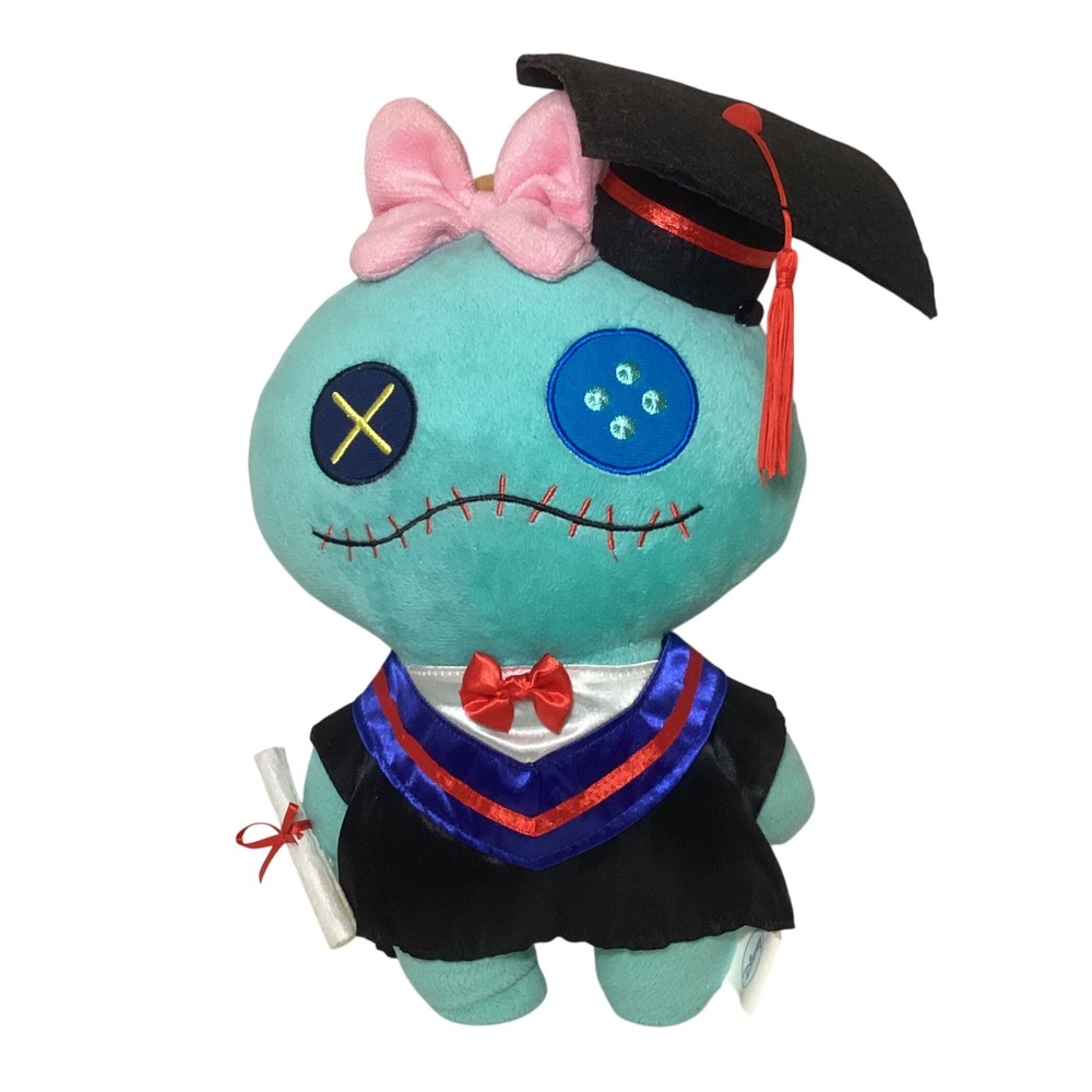 Disney Lilo & Stitch Scrump Graduation Plush Doll Teal 12 Inch Cap and Gown